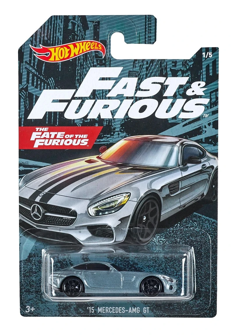 '15 Mecedes-AMG GT Vehicle Hot Wheels, chacun vendu séparément, pour les 3 ans et plus, véhicules en métal moulé sous pression, échelle 1:64