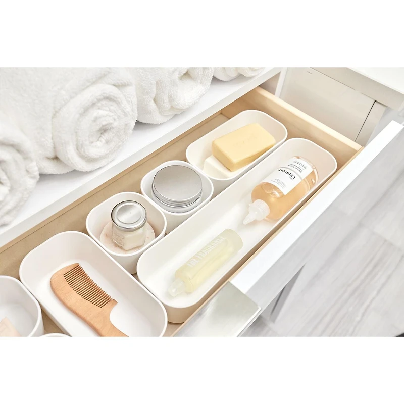 Bac organisateur coco iDesign Eco compact, pour tiroir, en plastique recyclé sans BPA – 3,6" x 14,4" x 2,4"