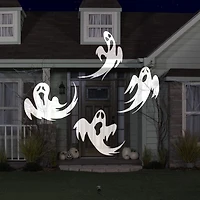 Lightshow Projection-Noir Case-Whirl-A-Motion-Scary Ghost (Blanc)