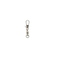 Eagle Claw Q01083-001 Ball Bearing swivel w/ interlock snap, nickel, size 1, 10Lb Test, 3Pk, Ball Bearing swivel w/ interlo
