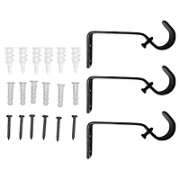 Mainstays 1” Black Ball Adjustable Curtain Rod, 30”-84”
