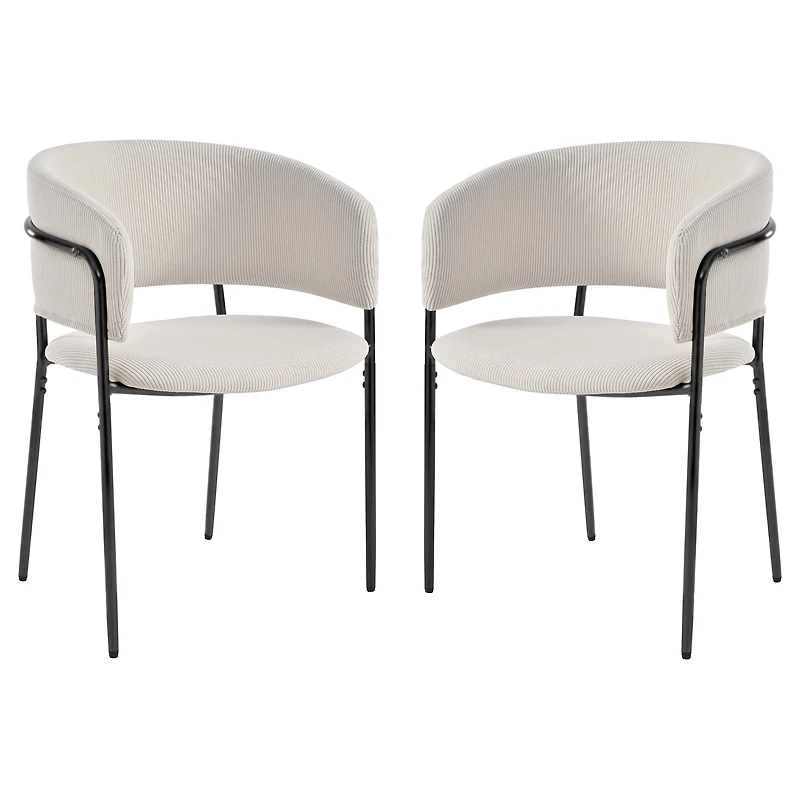 Noble House - Chaise d'appoint moderne HORIZON à pieds inclinés Pieds réglables (beige)