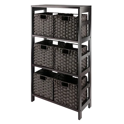 Leo 7pc Storage Shelf with Basket Set
