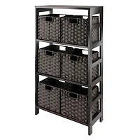 Leo 7pc Storage Shelf with Basket Set