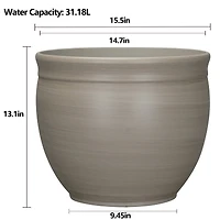 Jardinière en Résine Mainstays 15,5 pouces, Gris Bouleau