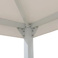 Sunjoy 10x10 ft. Modern Steel Pergola with Flat Top Canopy, White