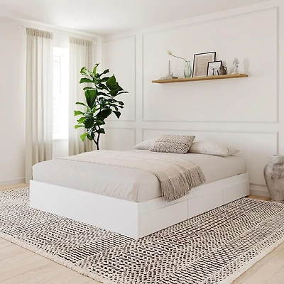 Nexera Aura 3 Drawer White Bed