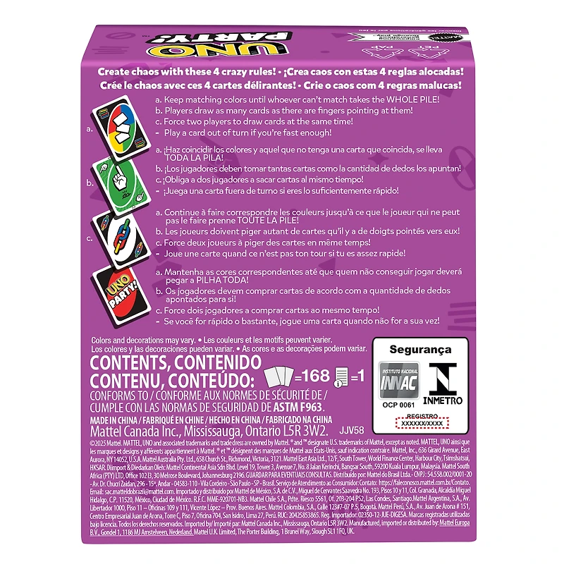 UNO Party Card Game for Large Groups, Kids, Adults & Family Nights, 6 to 14 Players Ages 7+ Years