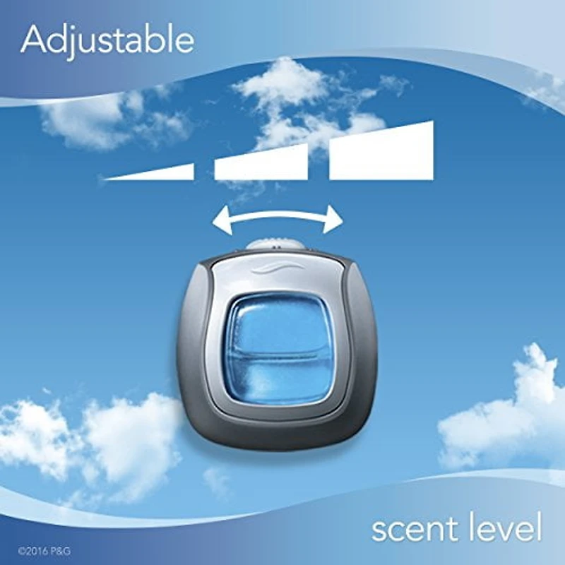 Febreze Car Odor Eliminating Air Freshener, Linen and Sky, 3 Count