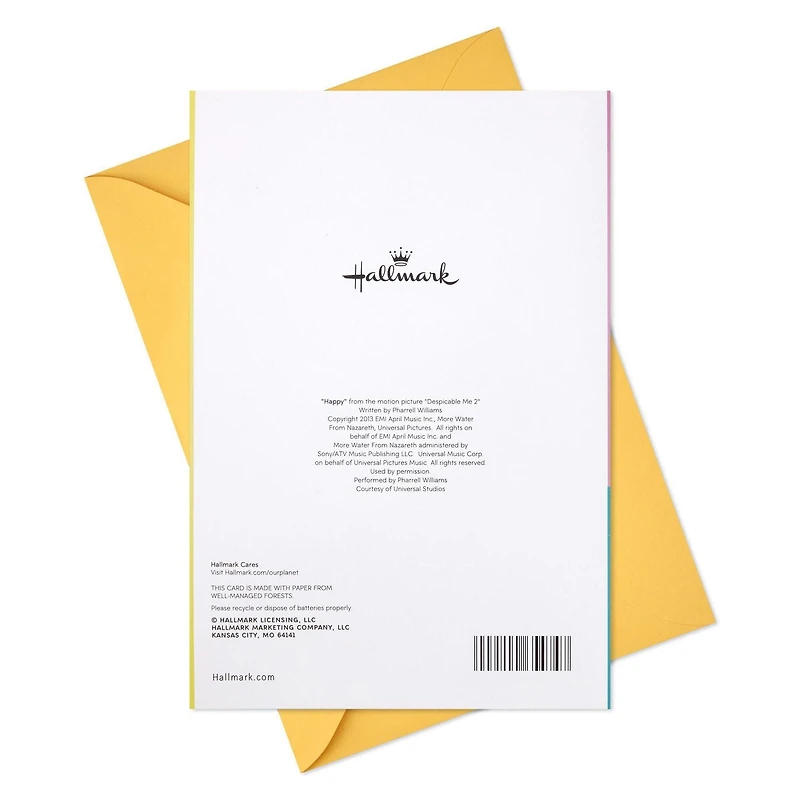 Hallmark Birthday Card for Girls with Sound, Plays "Happy" by Pharrell Williams