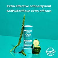 Tom's of Maine Antisudorifique au concombre et à l'aloès pour femmes et hommes, avec aluminium recyclé, 92 g Tom's of Maine Antisudorifique conc et l'aloès