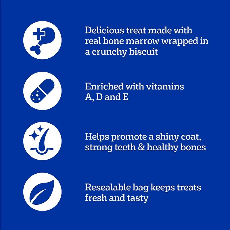 PEDIGREE Marrobone Adult Dog Treats – Bacon & Cheese Flavour with Real Bone Marrow - Vitamins Enriched, 680g Pouch