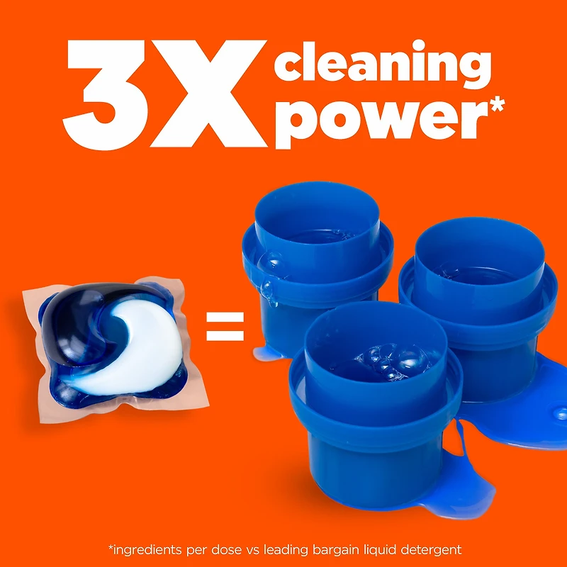 Détergent à lessive Tide PODS, détachant, éliminateur d’odeurs et protège-couleur 3 en de savon à lessive concentré, parfum Original