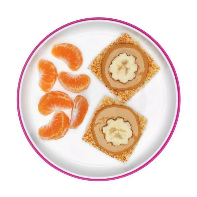 OXO Tot - Assiette à Ventouse Stick & Stay - Base à Ventouse Sécurisée - Favorise l'Auto-Alimentation - Passe au Lave-Vaisselle - Facile à Enlever pour les Parents - Alimentation Bébé dès 6 Mois -Rose