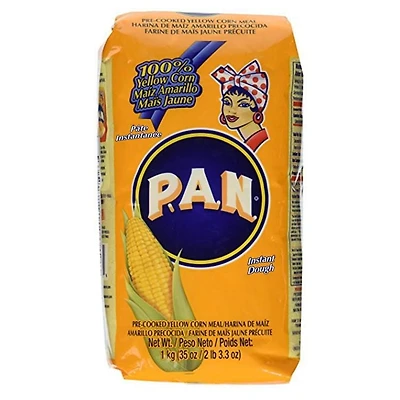 P.A.N. Pre-Cooked Yellow Gluten Free Corn Meal, 1 kg