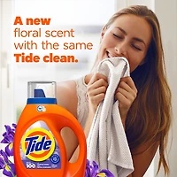 Détergent à lessive liquide Tide en eau froide, détergent liquide, parfum Bouquet d’iris, compatible avec les laveuses HE, 1 L, 25 brassées 1L