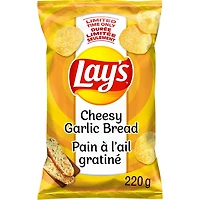 Lay’s croustilles assaisonnées Pain à l’ail gratiné. 220 g.