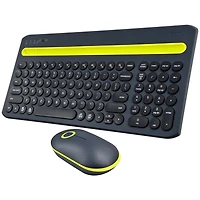 onn. 100074483 Bluetooth Multi-Device Wireless Keyboard and 3-Button Mouse, Pair up to 3 Devices