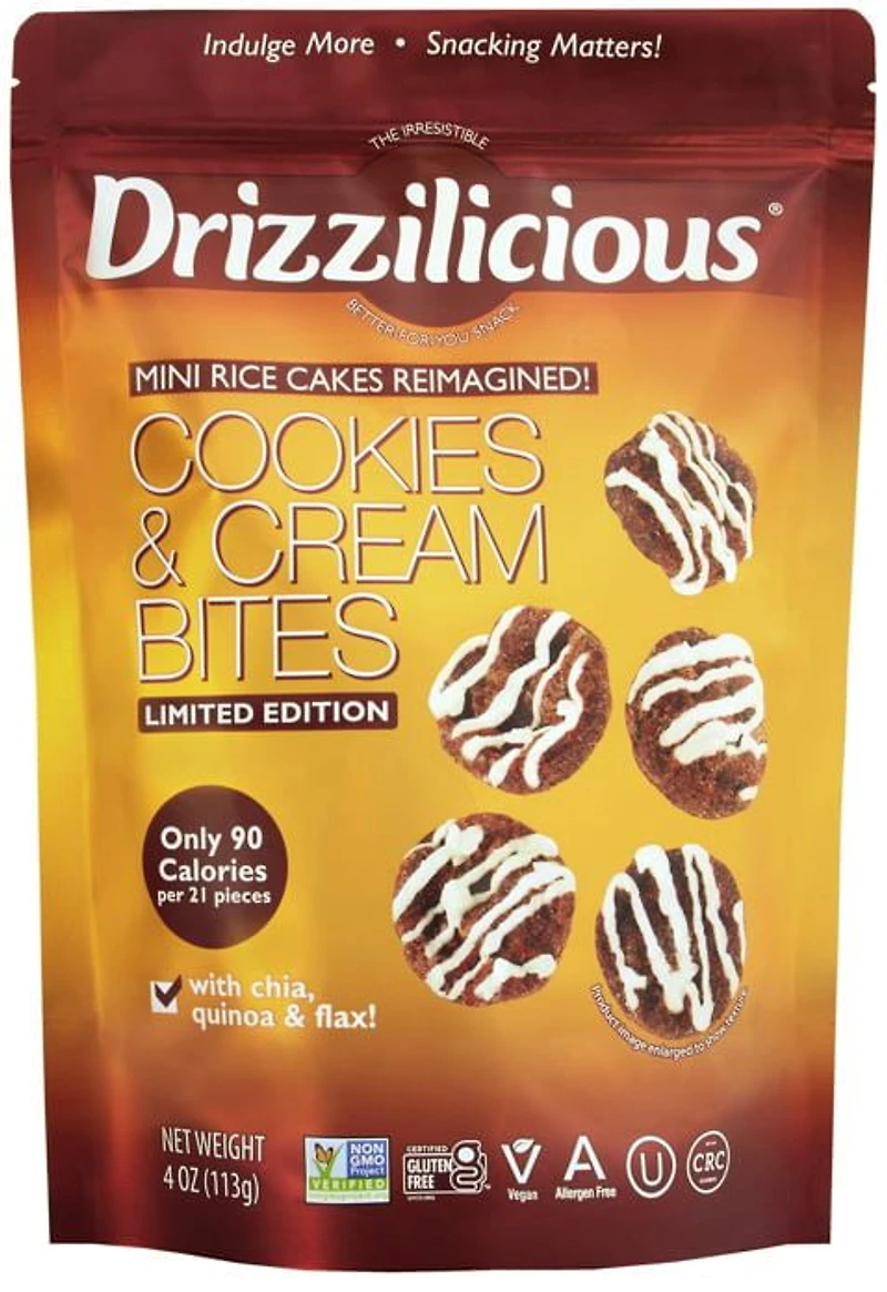 Drizzilicious L- Bites Cookies and Cream GF, L- Bites Cookies and Cream