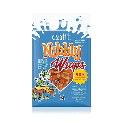 Catit Nibbly Wraps Chicken and Fish Recipe, 30g