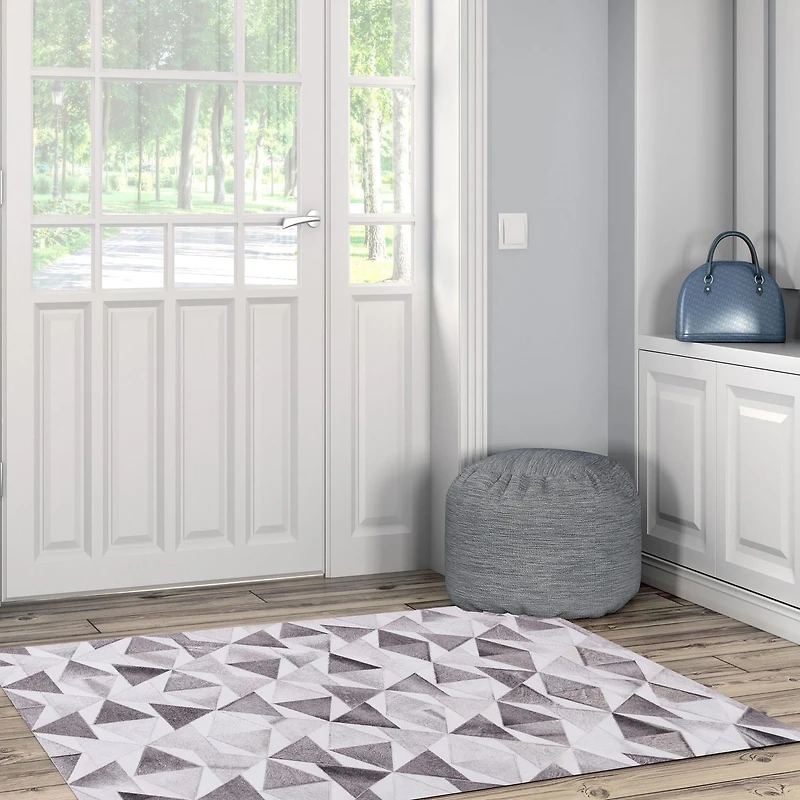 Tapis d'appoint Laredo Trenton gris & ivoire de 3 pi x 5 pi