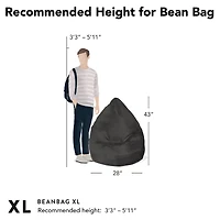 Gouchee Home Easy Lime Green Bean Bag Chair – Soft Polyester Microfiber Fabric with Polystyrene Bead Filling, Suitable for Adults and Teens, Lightweight & Portable Seating for Dorm or Living Room