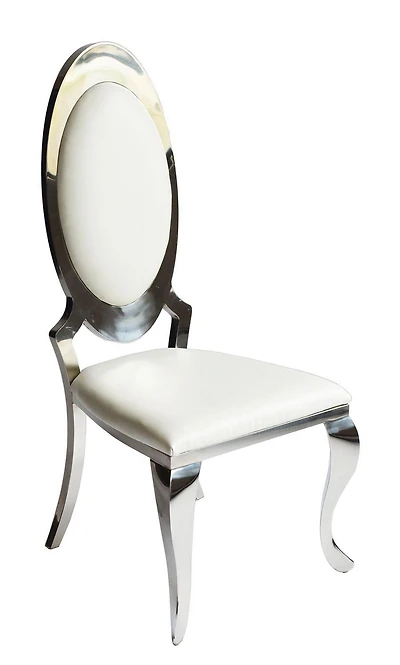 Chaise de salle à manger canadienne Victoria blanche