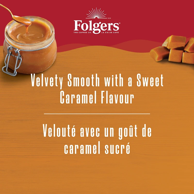 Folgers Caramel Drizzle K-Cup Coffee Pods 30 Count, 30 K-Cup Pods, 240 Grams