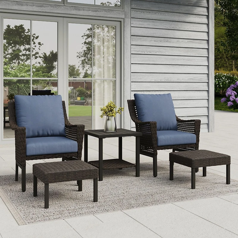 Ensemble causerie 5 pièces pour patio Belmont HOMETRENDS