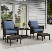 Ensemble causerie 5 pièces pour patio Belmont HOMETRENDS