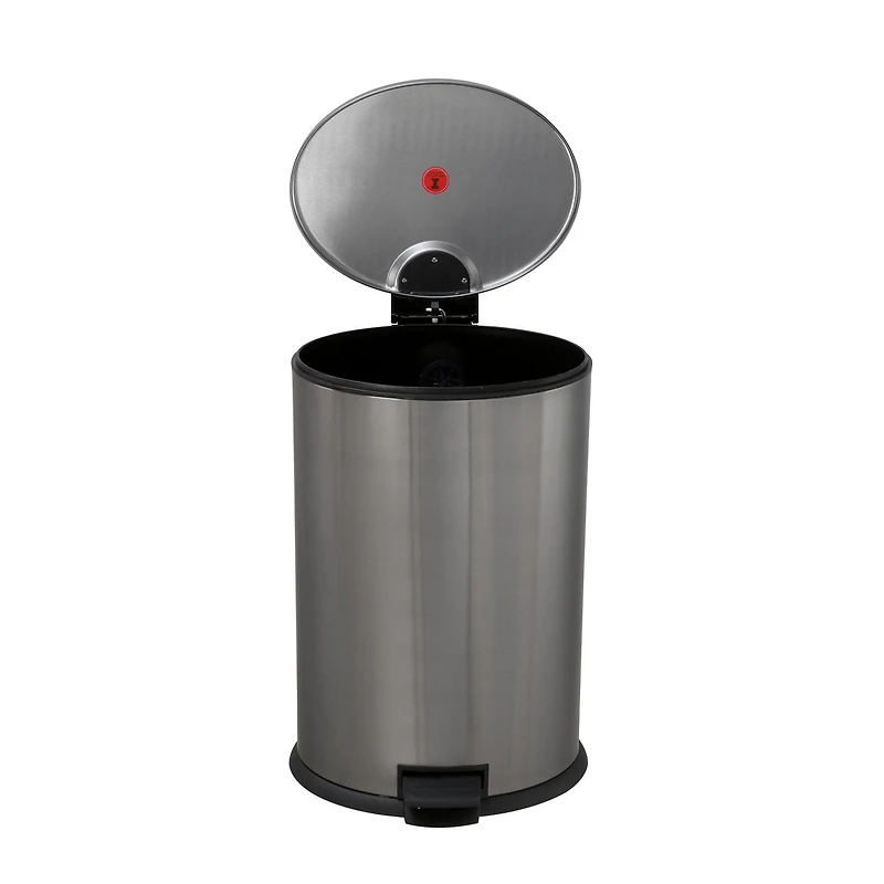 Poubelle de cuisine à pédale en acier inoxydable Hometrends de 12 litres Ovale/12 Litre