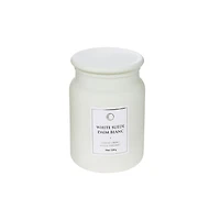 19 Oz Luxe Scented Candle With Glass Lid (White Suede) - Set of 2