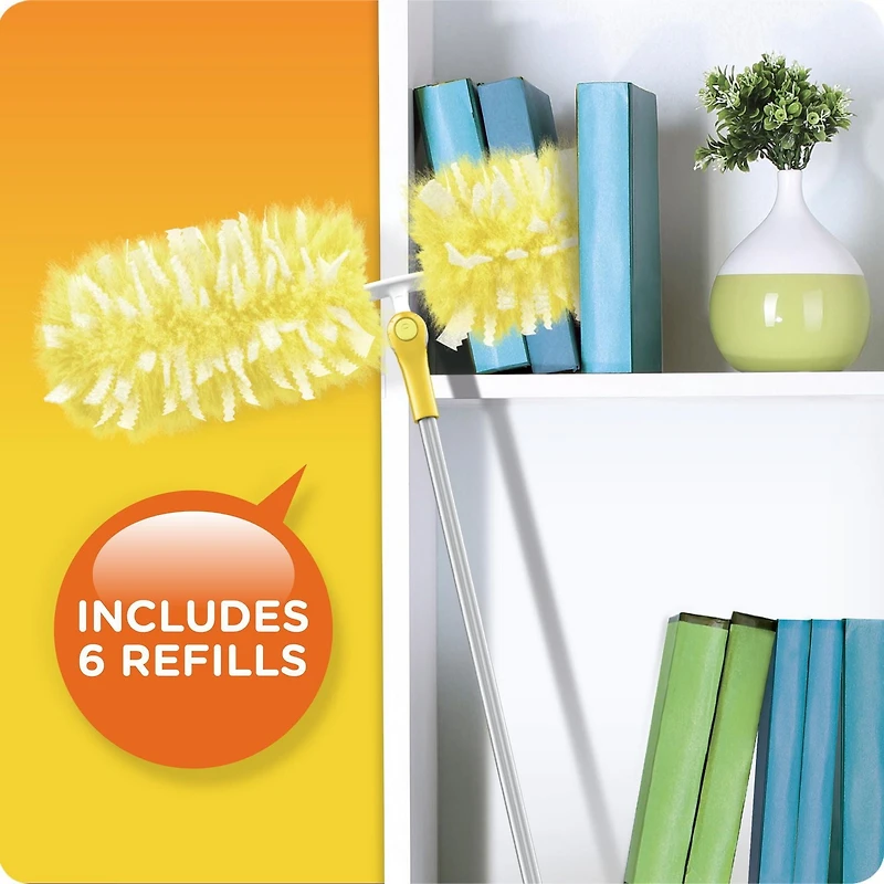Swiffer Dusters Heavy Duty Super Extendable Handle Dusting Kit, 1 Handle, 4 Dusters