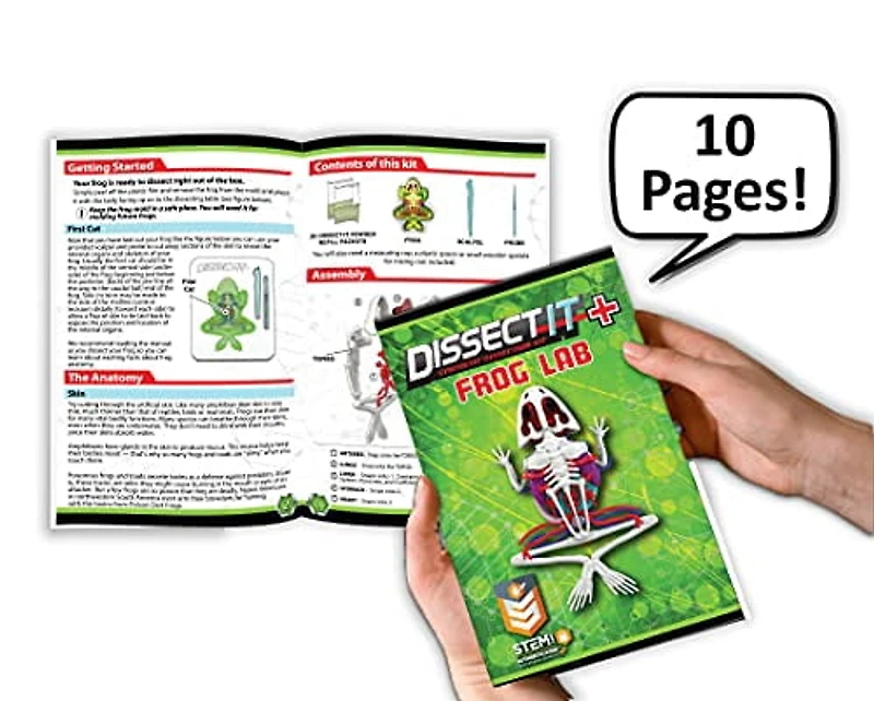 Dissect-It Simulated Synthetic Lab Dissection STEM Toy, Kids' Home Learning Science Project, Great for Young Scientists! - Frog Plus