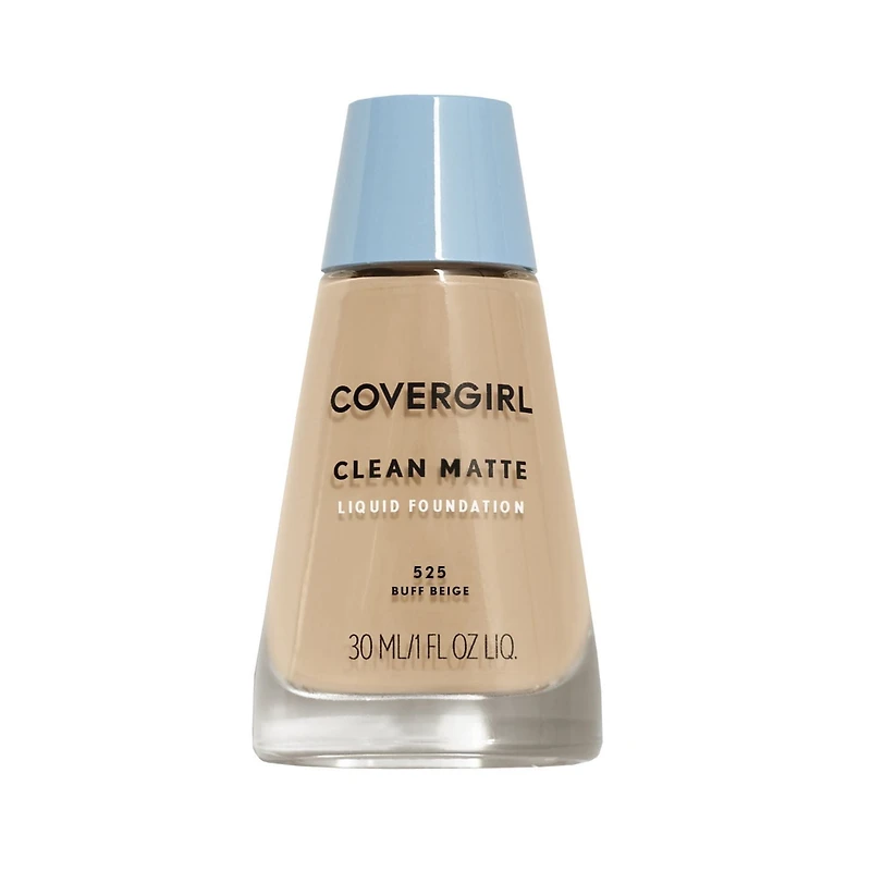 COVERGIRL Clean Matte Liquid Foundation, Lightweight, breathable makeup, shine-free, oil control formula, 100% Cruelty-Free