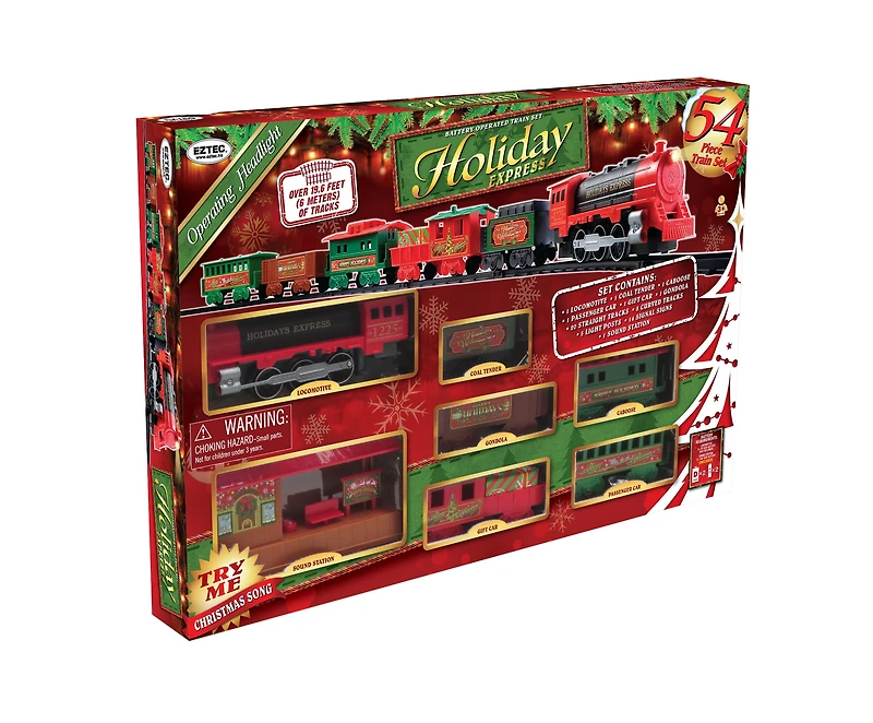 EZTEC TRAIN DE HOLIDAY EXPRESS (54 PCS) TRAIN DE HOLIDAY EXPRESS