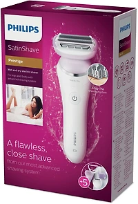 Philips SatinShave Prestige Women's Electric Shaver, Cordless Wet & Dry Use, 5 Accessories, BRL170/00, 1 Electric shaver