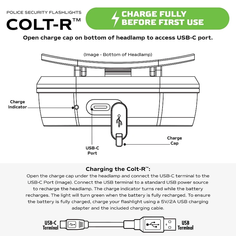 Police Security Colt-R Rechargeable  Headlamp