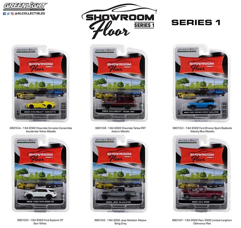 1:64 GreenLight Showroom Floor Die-Cast Vehicles Series 1