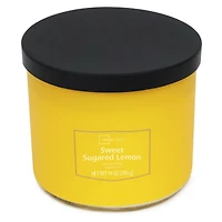 Bougie parfumée Mainstays à 3 mèches, enveloppée texturée Citron sucré, 14 oz MAINSTAYS PL CITRON SUCRÉ