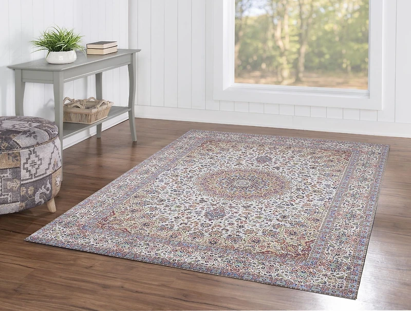 Emerald Barton Cream & Rust 6'7" x 9'7" Area Rug