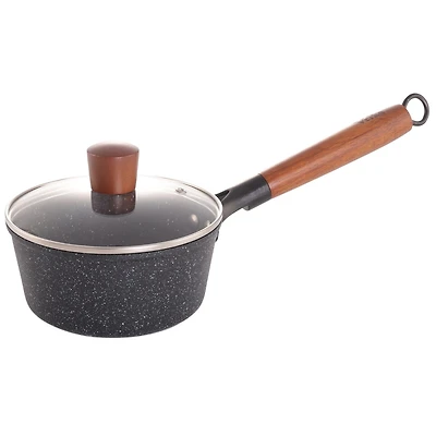 Verka antiadhésif en marbre enduit 16cm Aluminium Milk Pan, avec couvercle Verka Mar Alu Couver pour 16cm