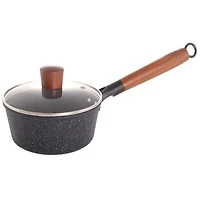 Verka antiadhésif en marbre enduit 16cm Aluminium Milk Pan, avec couvercle Verka Mar Alu Couver pour 16cm
