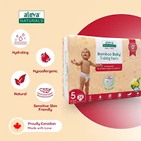 Aleva Naturals® Bamboo Baby Training Pants, Economy pack (Size 5) - 144 Count