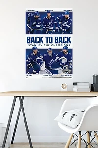 NHL Tampa Bay Lightning - 2021 NHL Stanley Cup Champions Wall Poster, 22.375" x 34" Framed