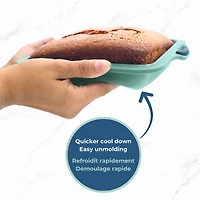 Starfrit Moule en silicone - Moule à pain - Structure de métal intégrée - 24cm x 10cm (9,5" x 4") - Vert MOULE A PAIN STARFRIT