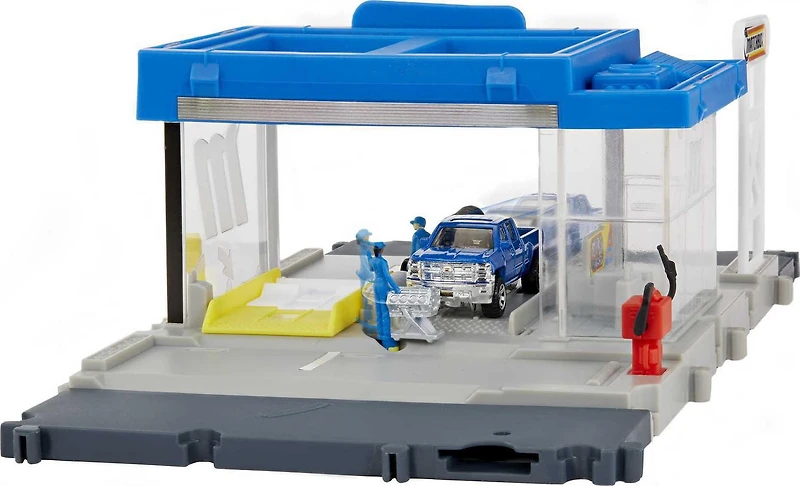 Matchbox-Le Garage Matchbox avec 1 voiture