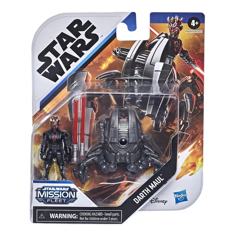 Star Wars Mission Fleet Gear Class Darth Maul Sith Probe Pursuit 2.5-Inch-Scale Figure and Vehicle, Toys for Kids Ages 4 and Up