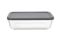MAINSTAYS Rectangular glass food storage with PE Lid, MS GLASS 2600ML
