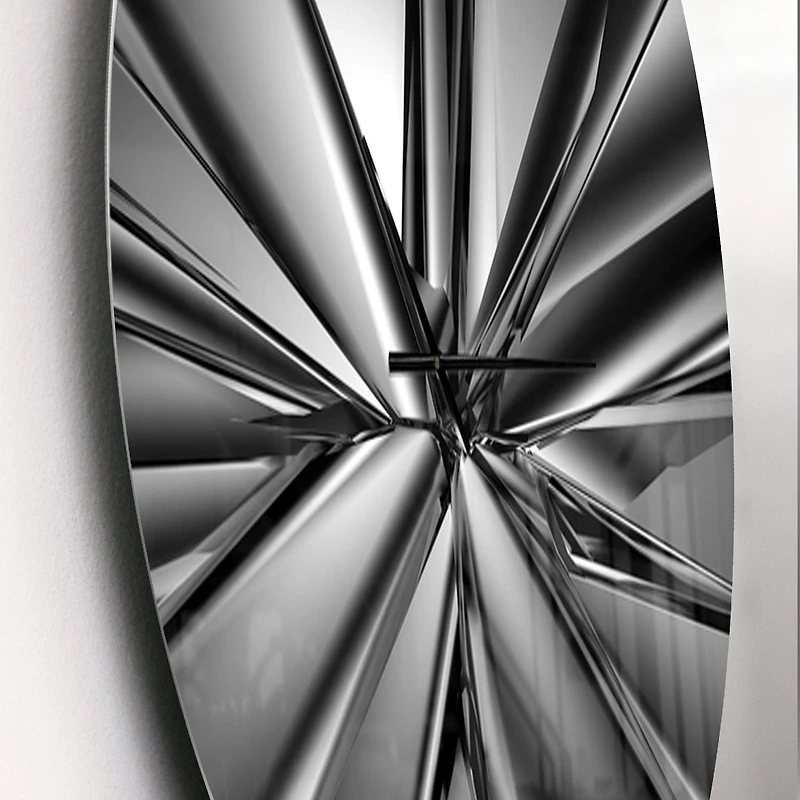 Designart 'Futuristic Crystal ' Modern wall clock